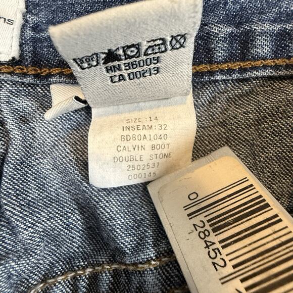 Calvin Klein VTG Bootcut Jeans DoubleStone SIZE 14 Womens 33x31 Denim High Rise - Picture 14 of 15